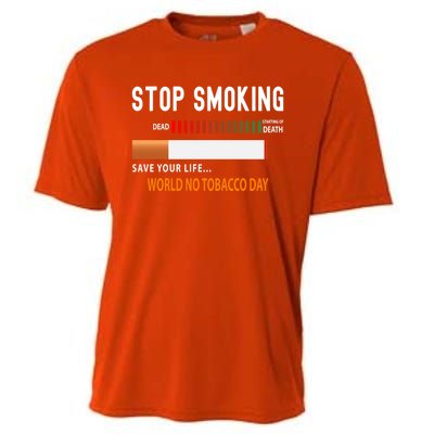 World No Tobacco Day Quit Smoking Funny Gift Cooling Performance Crew T-Shirt