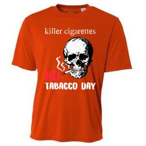 World No Tobacco Day Skull Smoking Gift Idea Gift Cooling Performance Crew T-Shirt