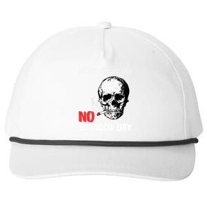 World No Tobacco Day Skull Smoking Gift Idea Gift Snapback Five-Panel Rope Hat