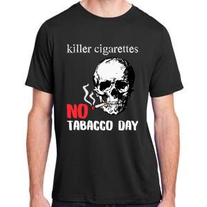 World No Tobacco Day Skull Smoking Gift Idea Gift Adult ChromaSoft Performance T-Shirt