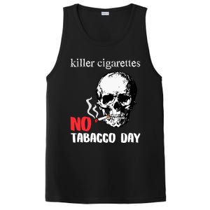 World No Tobacco Day Skull Smoking Gift Idea Gift PosiCharge Competitor Tank