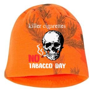 World No Tobacco Day Skull Smoking Gift Idea Gift Kati - Camo Knit Beanie