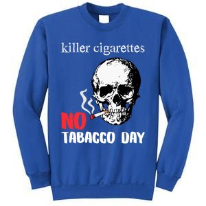 World No Tobacco Day Skull Smoking Gift Idea Gift Sweatshirt