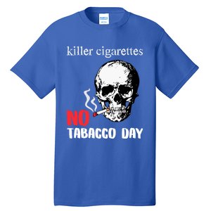 World No Tobacco Day Skull Smoking Gift Idea Gift Tall T-Shirt