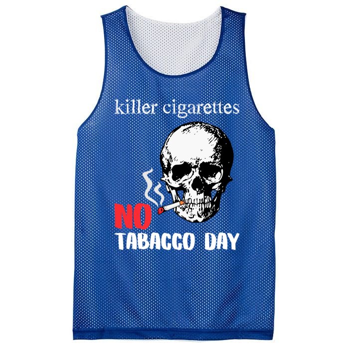 World No Tobacco Day Skull Smoking Gift Idea Gift Mesh Reversible Basketball Jersey Tank