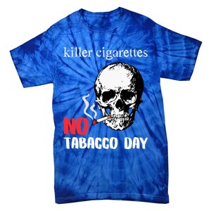 World No Tobacco Day Skull Smoking Gift Idea Gift Tie-Dye T-Shirt