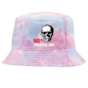 World No Tobacco Day Skull Smoking Gift Idea Gift Tie-Dyed Bucket Hat