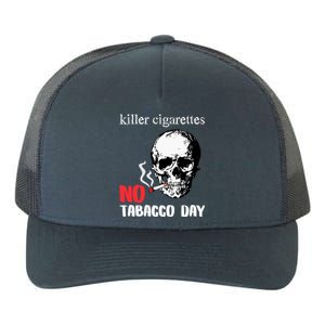 World No Tobacco Day Skull Smoking Gift Idea Gift Yupoong Adult 5-Panel Trucker Hat