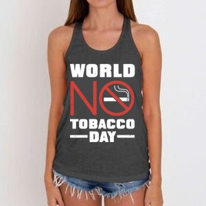 World No Tobacco Day: No Smoking Cool Gift Women's Knotted Racerback Tank