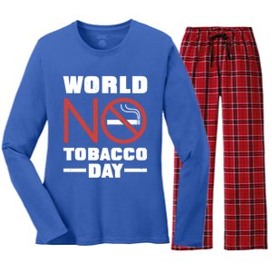 World No Tobacco Day: No Smoking Cool Gift Women's Long Sleeve Flannel Pajama Set 