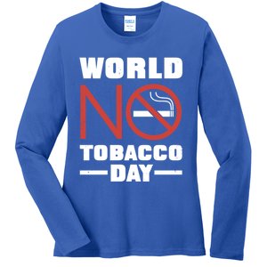 World No Tobacco Day: No Smoking Cool Gift Ladies Long Sleeve Shirt