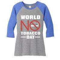 World No Tobacco Day: No Smoking Cool Gift Women's Tri-Blend 3/4-Sleeve Raglan Shirt