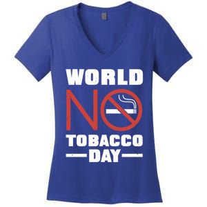 World No Tobacco Day: No Smoking Cool Gift Women's V-Neck T-Shirt