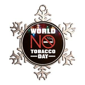 World No Tobacco Day: No Smoking Cool Gift Metallic Star Ornament