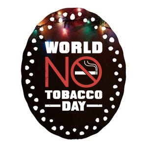 World No Tobacco Day: No Smoking Cool Gift Ceramic Oval Ornament