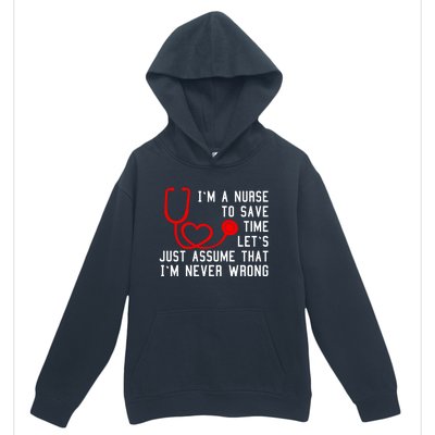 Wo Nurse To Save Time School Nurse Nursing Love Gift Urban Pullover Hoodie