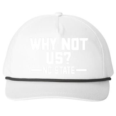 Why Not Us Nc State Sports Fan Snapback Five-Panel Rope Hat