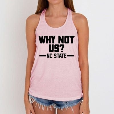 Why Not Us Nc State Sports Fan Women's Knotted Racerback Tank