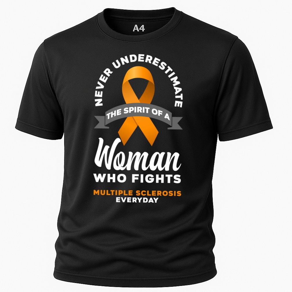 Wo Never Underestimate A Fights Multiple Sclerosis Gift Performance Shirt