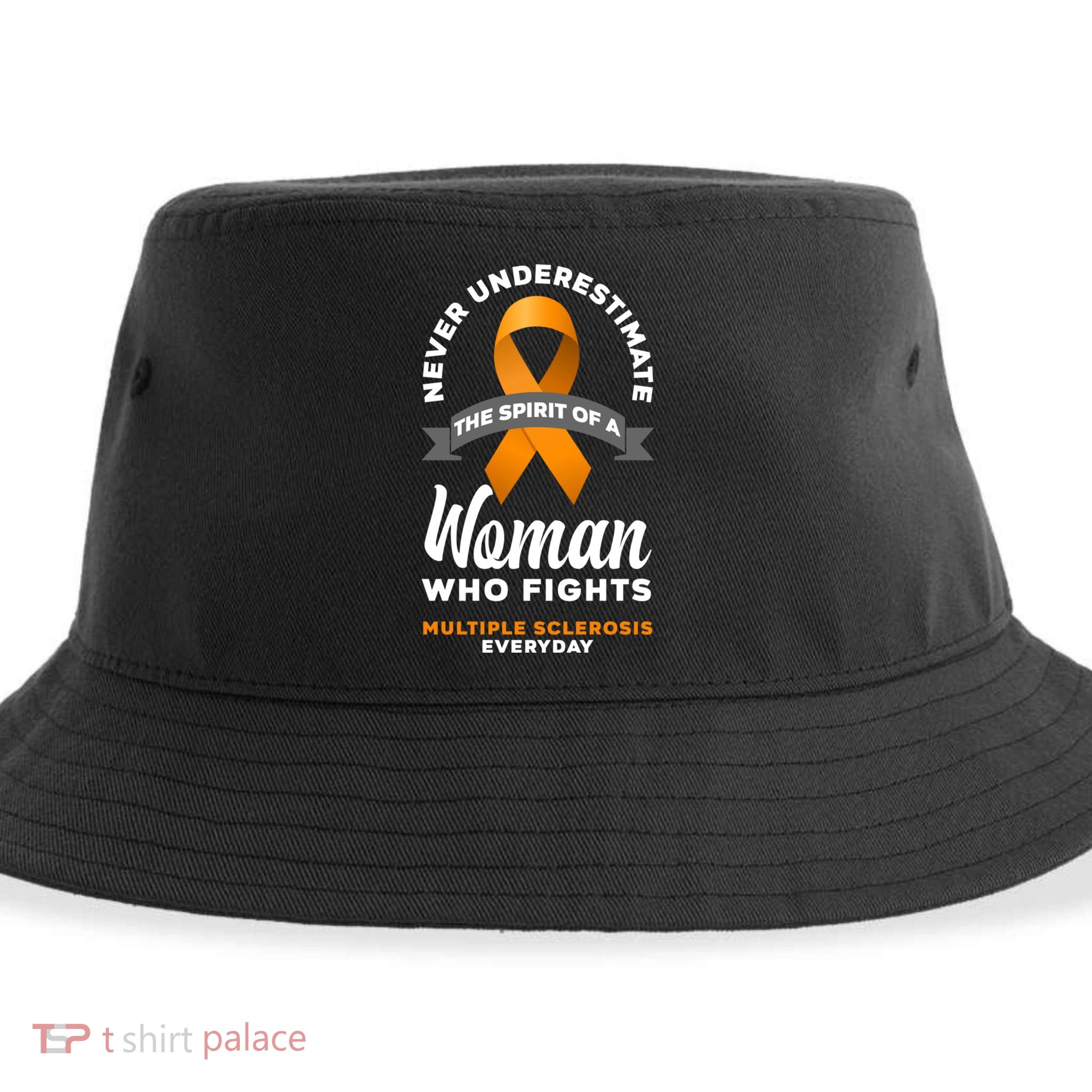 Wo Never Underestimate A Fights Multiple Sclerosis Gift Sustainable Bucket Hat