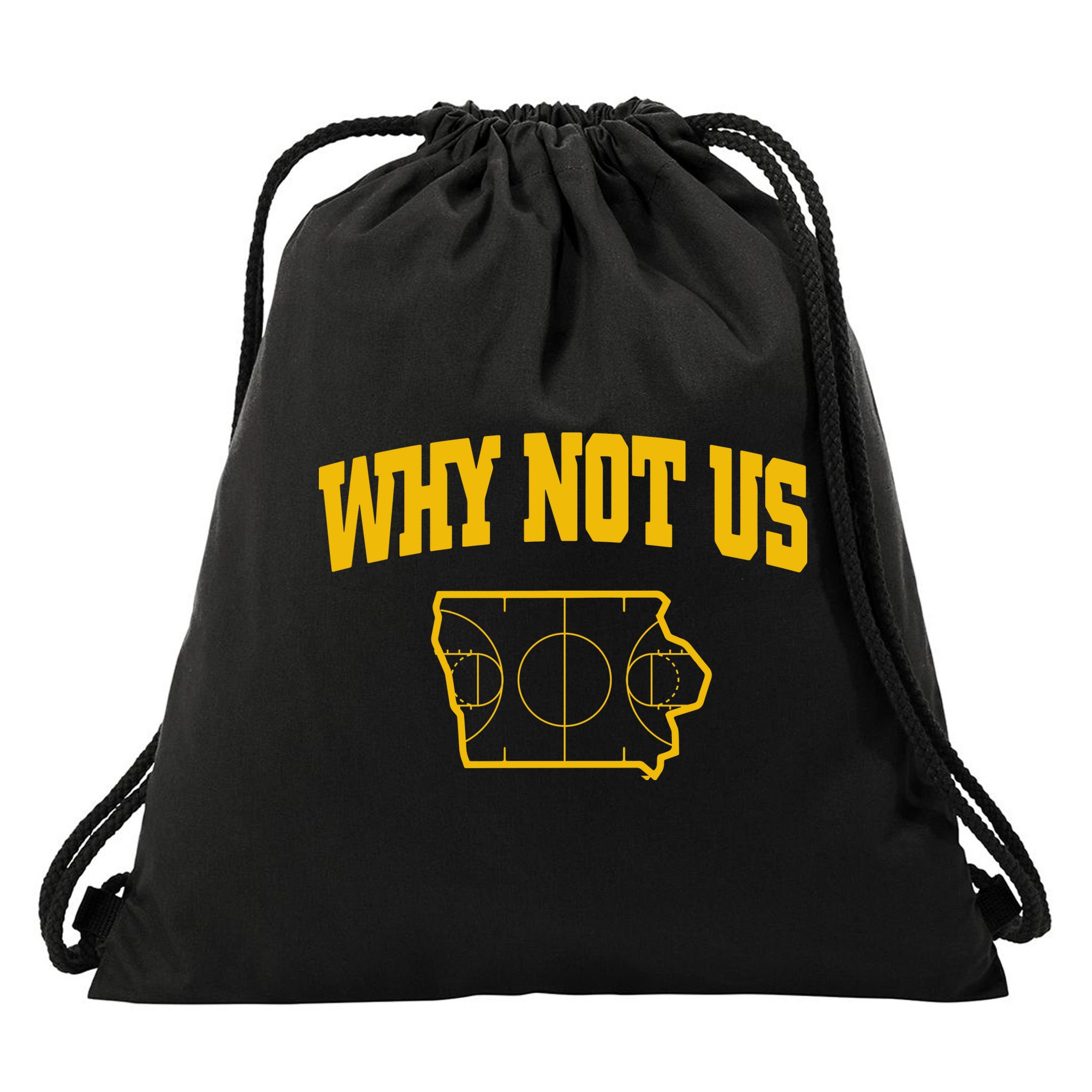 Why Not Us Iowa Drawstring Bag