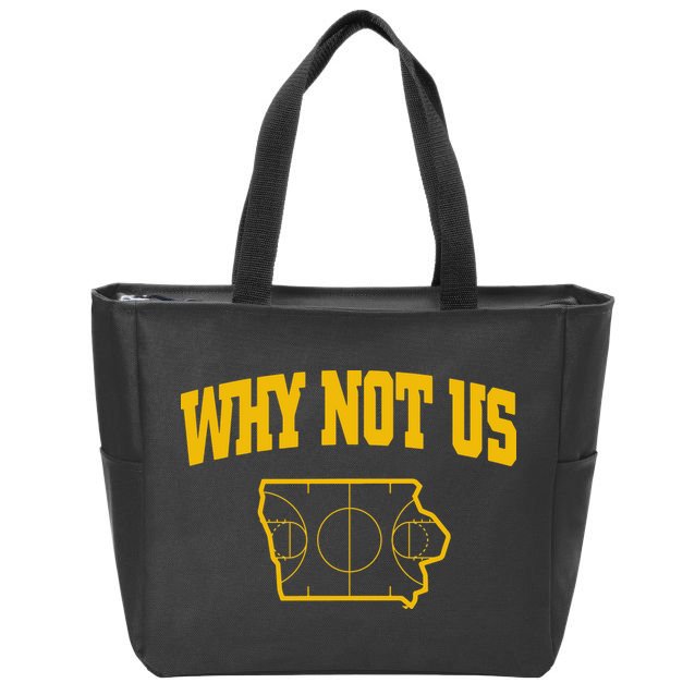 Why Not Us Iowa Zip Tote Bag