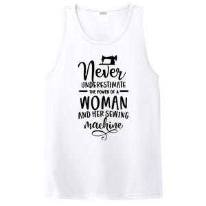 Wo Never underestimate the power of a woman with the sewing machine. PosiCharge Competitor Tank