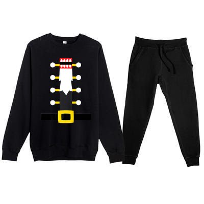 Wooden Nutcracker Uniform Holiday Pajama Dress Up A Premium Crewneck Sweatsuit Set