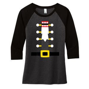 Wooden Nutcracker Uniform Holiday Pajama Dress Up A Women's Tri-Blend 3/4-Sleeve Raglan Shirt