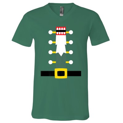 Wooden Nutcracker Uniform Holiday Pajama Dress Up A V-Neck T-Shirt