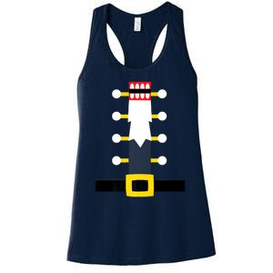 Wooden Nutcracker Uniform Holiday Pajama Dress Up A Women's Racerback Tank