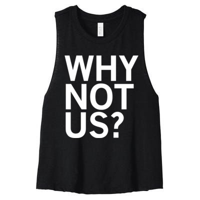 Why Not Us Iowa Women's Racerback Cropped Tank