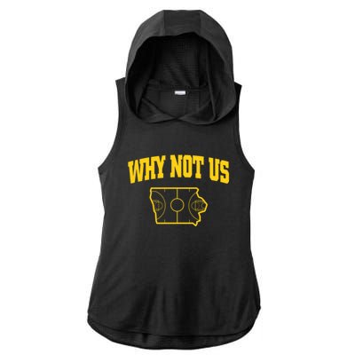 Why Not Us Iowa Ladies PosiCharge Tri-Blend Wicking Draft Hoodie Tank