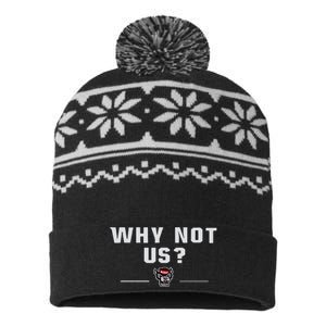 Why Not Us Nc State Nc State Acc Champions USA-Made Snowflake Beanie