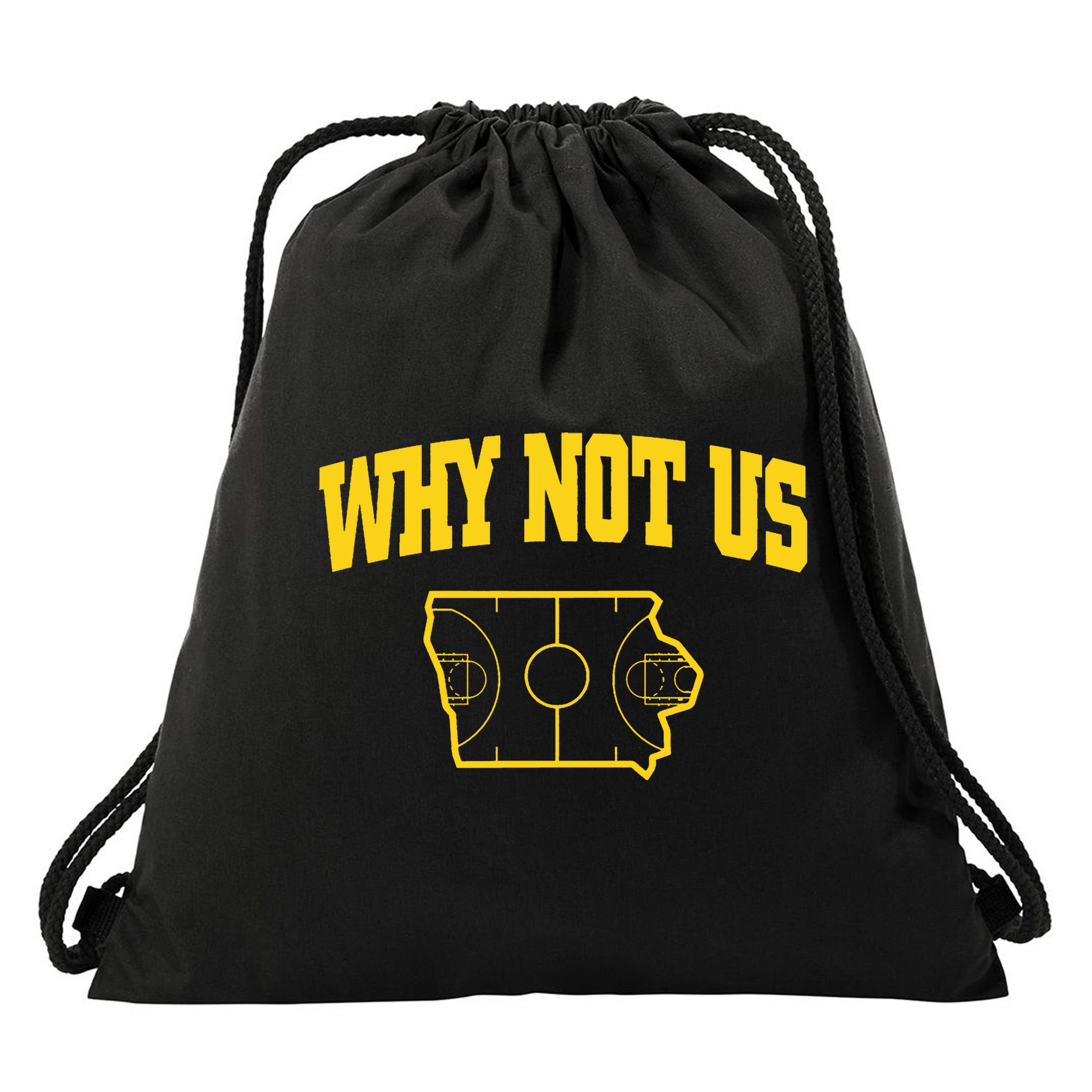 Why Not Us Iowa Drawstring Bag