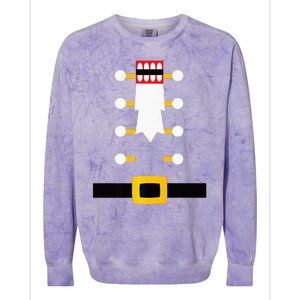 Wooden Nutcracker Uniform Holiday Pajama Dress Up Colorblast Crewneck Sweatshirt