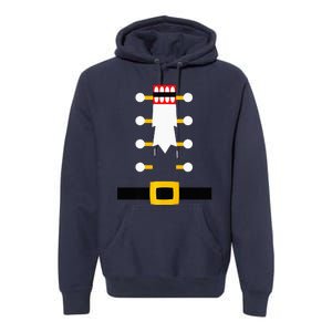 Wooden Nutcracker Uniform Holiday Pajama Dress Up Premium Hoodie