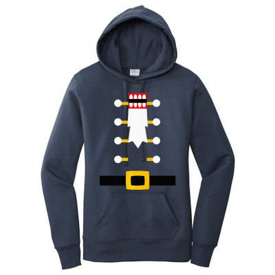 Wooden Nutcracker Uniform Holiday Pajama Dress Up Women's Pullover Hoodie