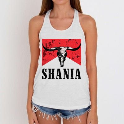 Western Name Vintage Cowboy Cowgirl Women's Knotted Racerback Tank