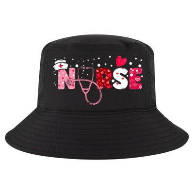 Wo Nurses Valentines Day Gifts Hearts Stethoscope Cool Comfort Performance Bucket Hat