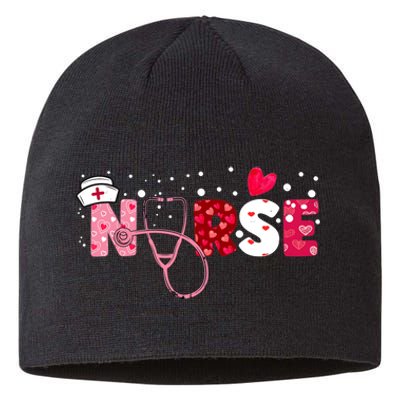 Wo Nurses Valentines Day Gifts Hearts Stethoscope Sustainable Beanie