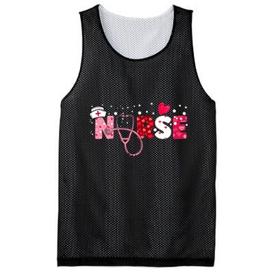 Wo Nurses Valentines Day Gifts Hearts Stethoscope Mesh Reversible Basketball Jersey Tank