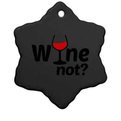 Wine Not Ceramic Star Ornament