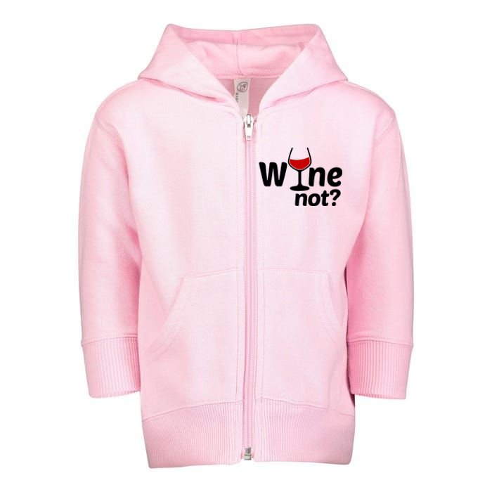 Wine Not Toddler Zip Fleece Hoodie