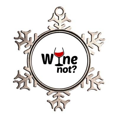 Wine Not Metallic Star Ornament