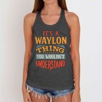 W.A.Y.L.O.N Name Women's Knotted Racerback Tank