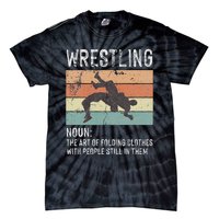 Wrestling Noun Wrestler Definition Folding Clothes Wrestle Tie-Dye T-Shirt