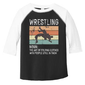 Wrestling Noun Wrestler Definition Folding Clothes Wrestle Toddler Fine Jersey T-Shirt