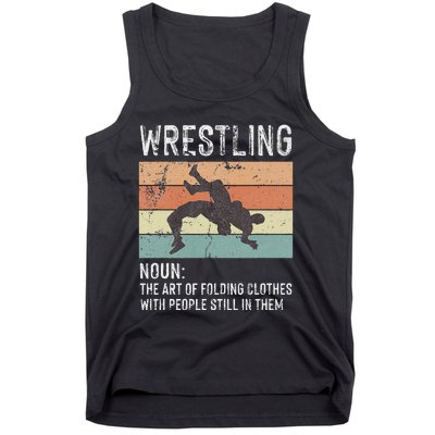 Wrestling Noun Wrestler Definition Folding Clothes Wrestle Tank Top