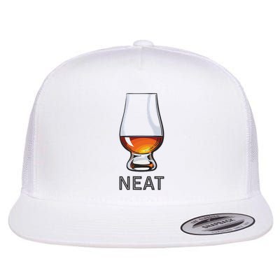Whiskey Neat Flat Bill Trucker Hat